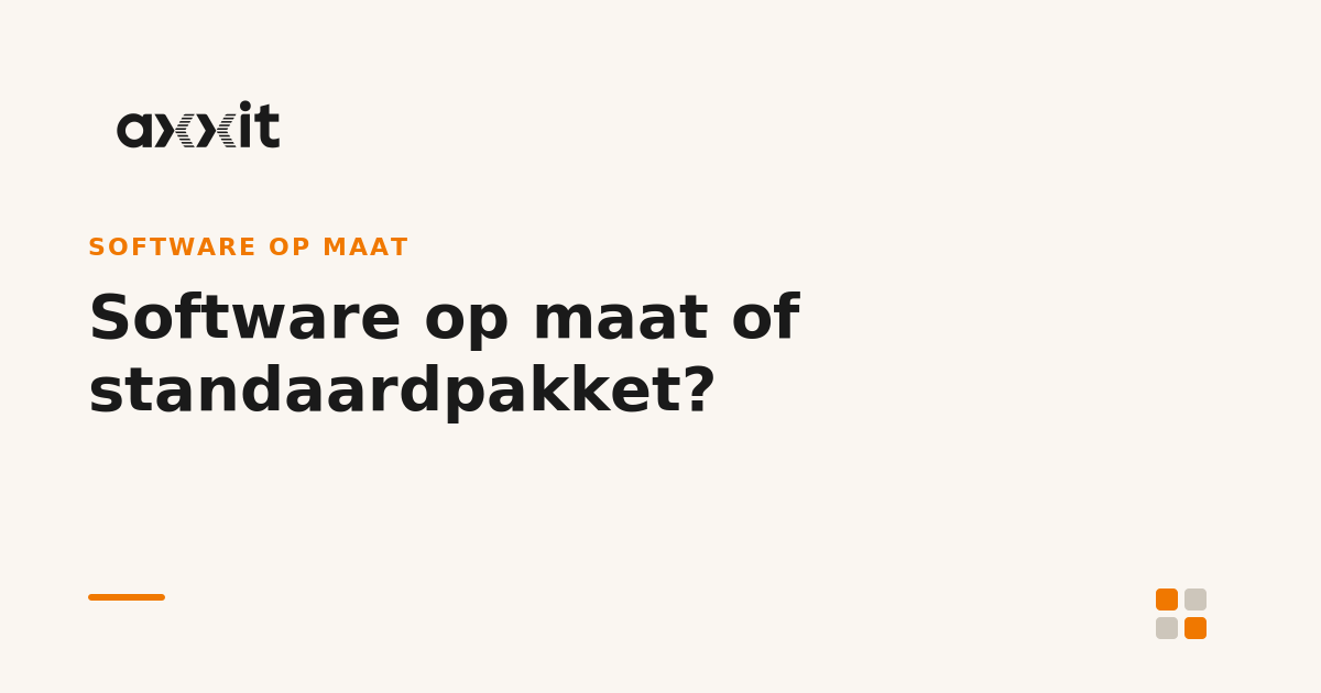 Software op maat of standaardpakket? Zo kies je als KMO