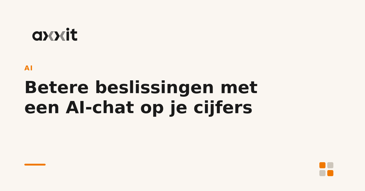 Betere beslissingen met een AI-chat op je eigen cijfers